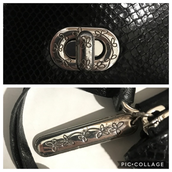 ‼️SOLD‼️ Brighton Black Glazed Snake Crossbody Bag - Picture 8 of 8